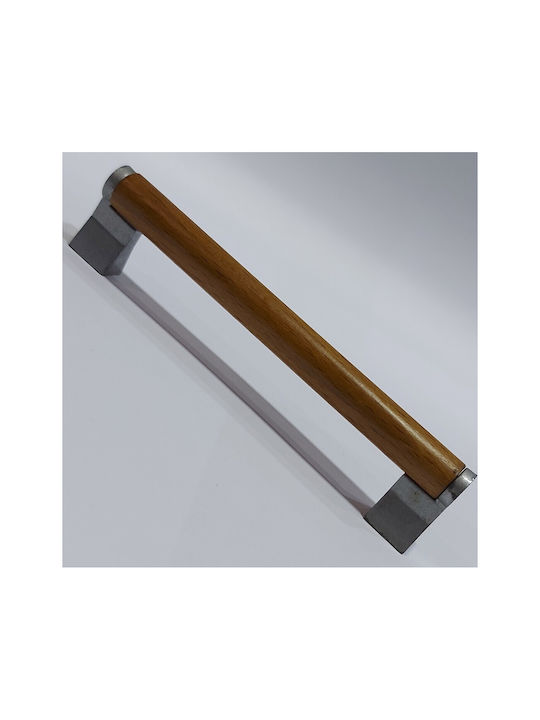 Wooden Italian Furniture Handle Eureka 11677-096-10c Size 9.6cm Zamak Wood