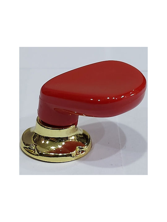 Italian Furniture Knob Acm 11422-000-ino1 Gold-Red Diameter 30