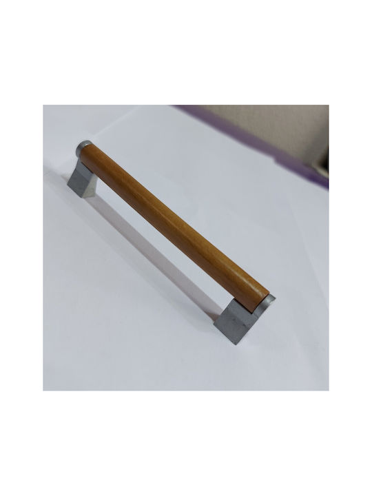 Wooden Italian Furniture Handle Eureka 11677-096-10c Size 9.6cm Zamak Wood