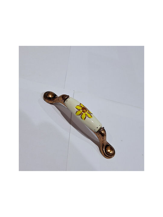 Porcelain Italian Furniture Handle Premiere 1473-14a1 Copper Size 9.6cm Porcelain