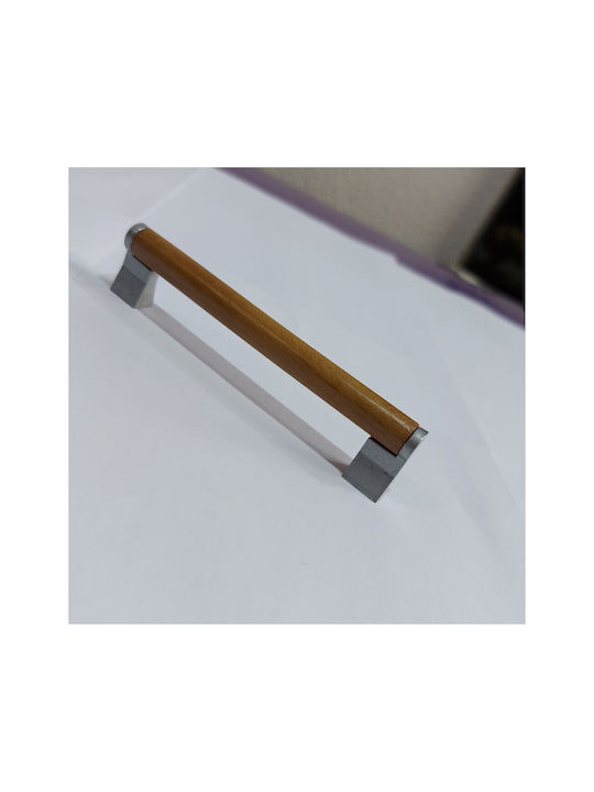 Wooden Italian Furniture Handle Eureka 11677-096-10c Size 9.6cm Zamak Wood