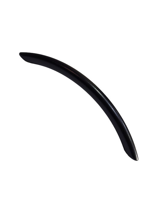 Italian Furniture Handle Eureka 11691-192-ino Black Matte Size 19.2cm