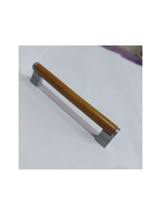 Wooden Italian Furniture Handle Eureka 11677-096-10c Size 9.6cm Zamak Wood