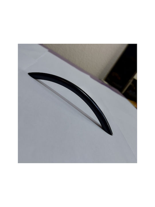 Italian Furniture Handle Eureka 11691-192-ino Black Matte Size 19.2cm