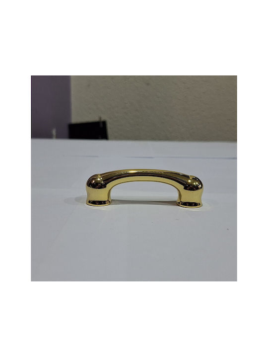 Italian Furniture Handle Mandelli 9012-oro Gold Glossy Size 6.4cm