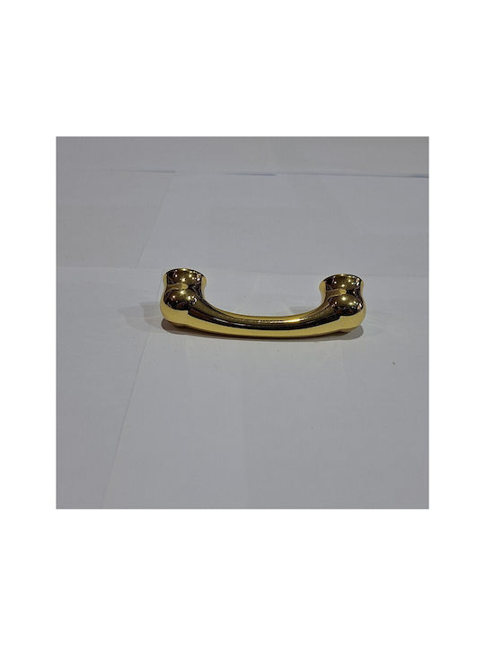 Italian Furniture Handle Mandelli 9012-oro Gold Glossy Size 6.4cm