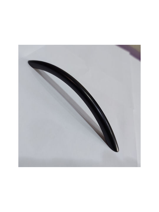 Italian Furniture Handle Eureka 11691-192-ino Black Matte Size 19.2cm
