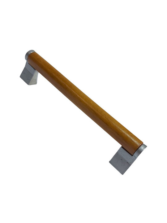 Wooden Italian Furniture Handle Eureka 11677-096-10c Size 9.6cm Zamak Wood