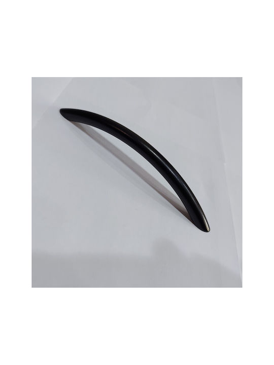Italian Furniture Handle Eureka 11691-192-ino Black Matte Size 19.2cm