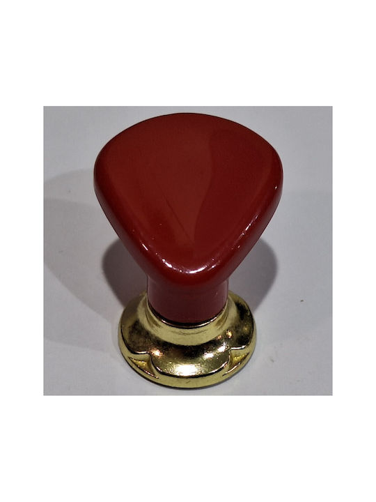 Italian Furniture Knob Acm 11422-000-ino1 Gold-Red Diameter 30