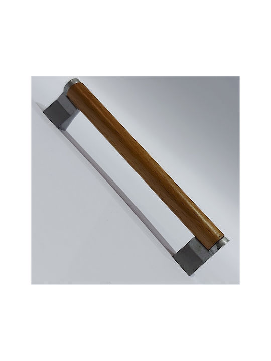 Wooden Italian Furniture Handle Eureka 11678-128-10c Size 12.8cm Zamak Wood