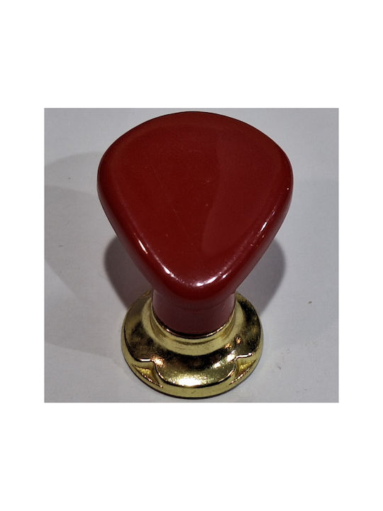 Italian Furniture Knob Acm 11422-000-ino1 Gold-Red Diameter 30