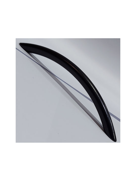 Italian Furniture Handle Eureka 11691-192-ino Black Matte Size 19.2cm