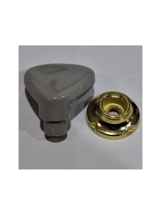 Italienischer Möbelknopf Acm 11424-000-ino1 Gold-Grau Durchmesser 30