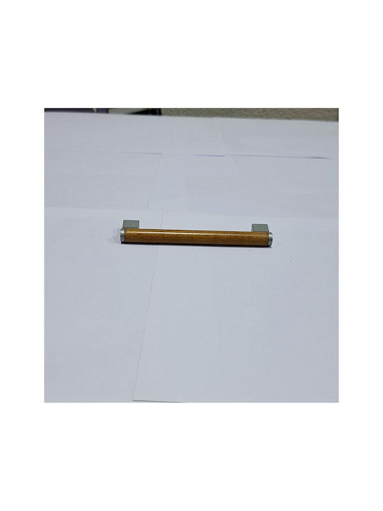 Wooden Italian Furniture Handle Eureka 11678-128-10c Size 12.8cm Zamak Wood
