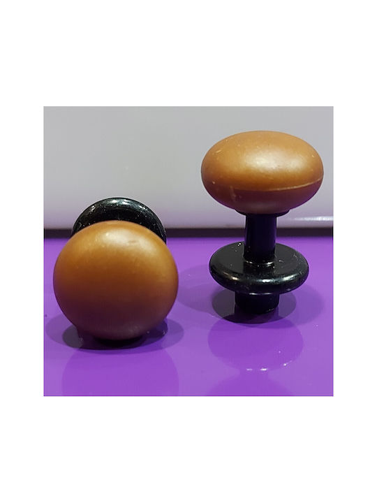 Italian Furniture Knob Eureka 11697-000-acc1 Black Matte Brown D.16