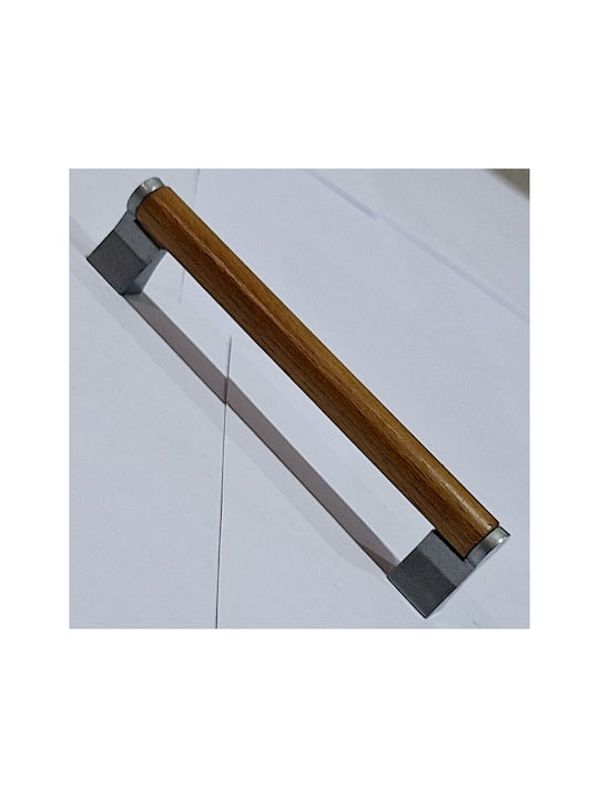 Wooden Italian Furniture Handle Eureka 11677-096-10c Size 9.6cm Zamak Wood