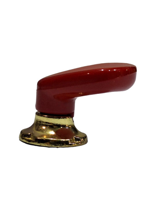 Italian Furniture Knob Acm 11422-000-ino1 Gold-Red Diameter 30