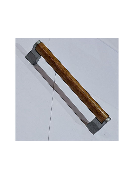 Wooden Italian Furniture Handle Eureka 11678-128-10c Size 12.8cm Zamak Wood