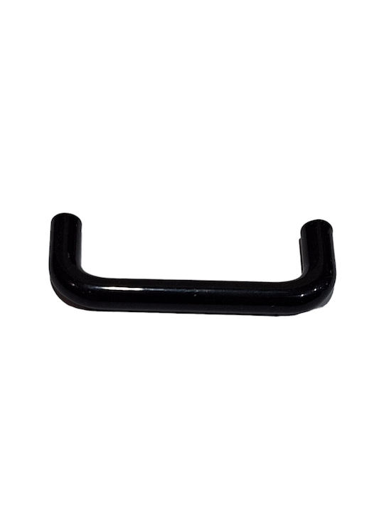Italian Furniture Handle Eureka 11692-096-ino Black Matte Size 9.6cm