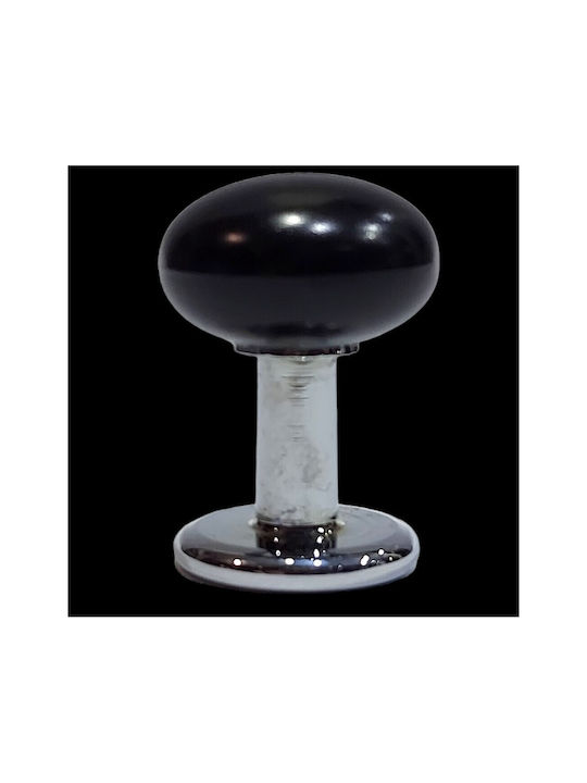 Italian Furniture Knob Eureka 11701-000-acc1 Black Chrome Glossy Ø16