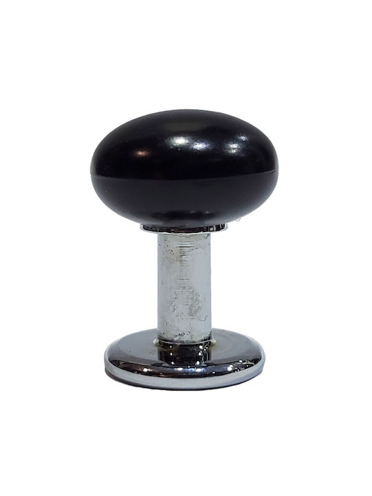 Italian Furniture Knob Eureka 11701-000-acc1 Black Chrome Glossy Ø16