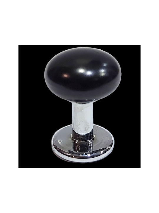 Italian Furniture Knob Eureka 11701-000-acc1 Black Chrome Glossy Ø16
