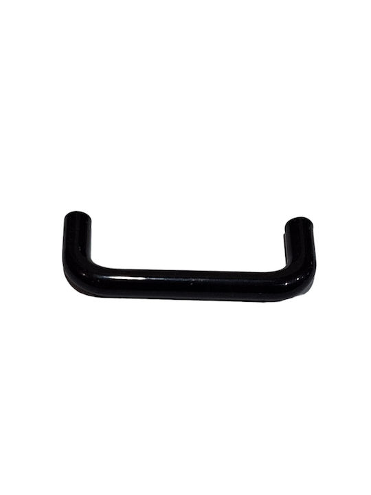 Italian Furniture Handle Eureka 11692-096-ino Black Matte Size 9.6cm