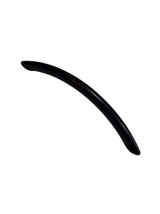 Italian Furniture Handle Eureka 11691-192-ino Black Matte Size 19.2cm