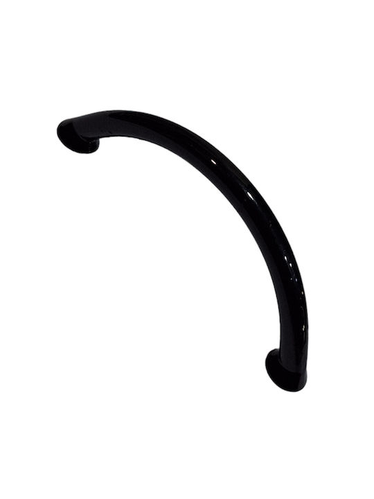 Italian Furniture Handle Eureka 11693-096-ino Black Glossy Size 9.6cm