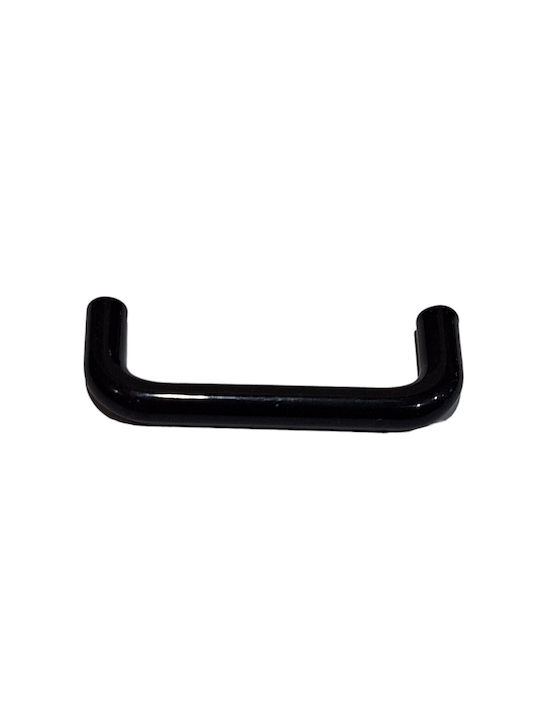 Italian Furniture Handle Eureka 11692-096-ino Black Matte Size 9.6cm