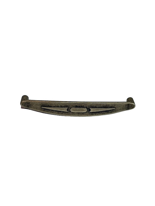 Italian Furniture Handle Eureka 9412-128-arg1 Aged Silver Size 12.8cm