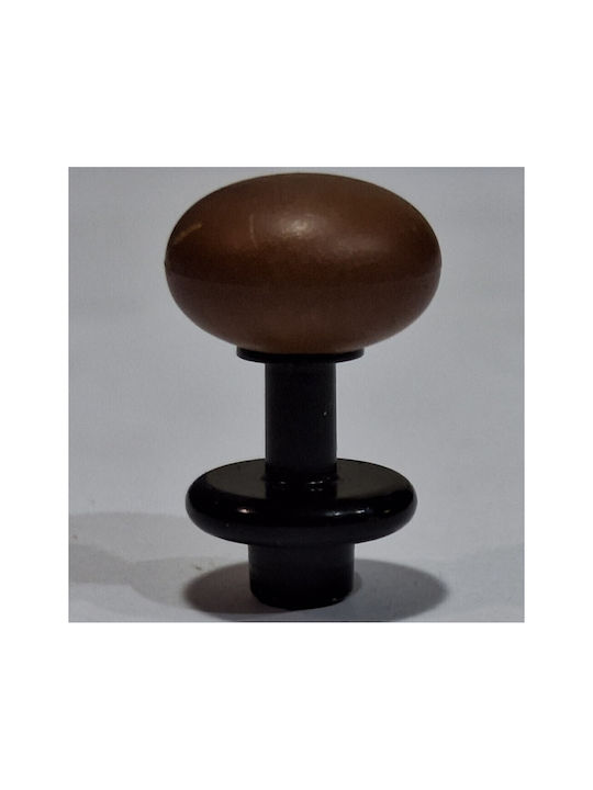 Italian Furniture Knob Eureka 11697-000-acc1 Black Matte Brown D.16