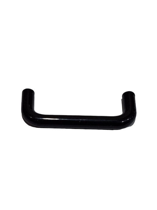 Italian Furniture Handle Eureka 11692-096-ino Black Matte Size 9.6cm