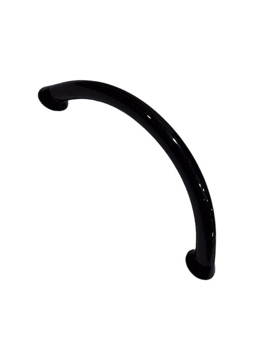 Italian Furniture Handle Eureka 11693-096-ino Black Glossy Size 9.6cm