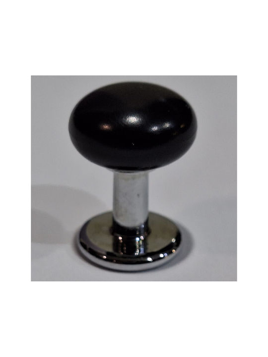 Italian Furniture Knob Eureka 11701-000-acc1 Black Chrome Glossy Ø16