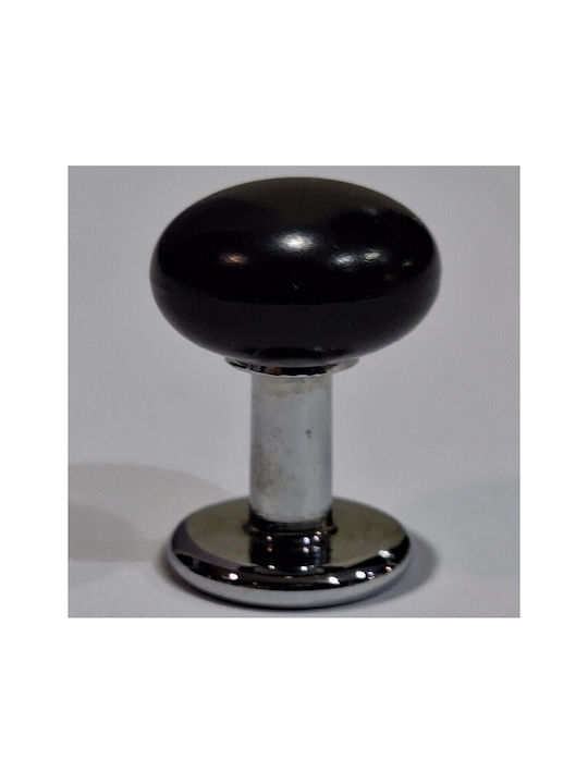 Italian Furniture Knob Eureka 11701-000-acc1 Black Chrome Glossy Ø16