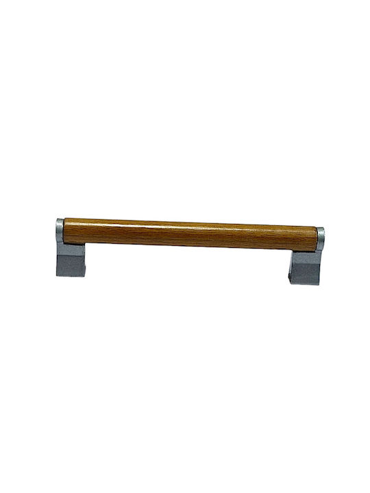Wooden Italian Furniture Handle Eureka 11677-096-10c Size 9.6cm Zamak Wood