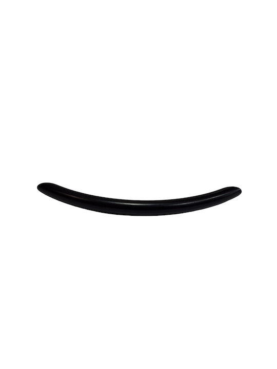 Italian Furniture Handle Eureka 11691-192-ino Black Matte Size 19.2cm