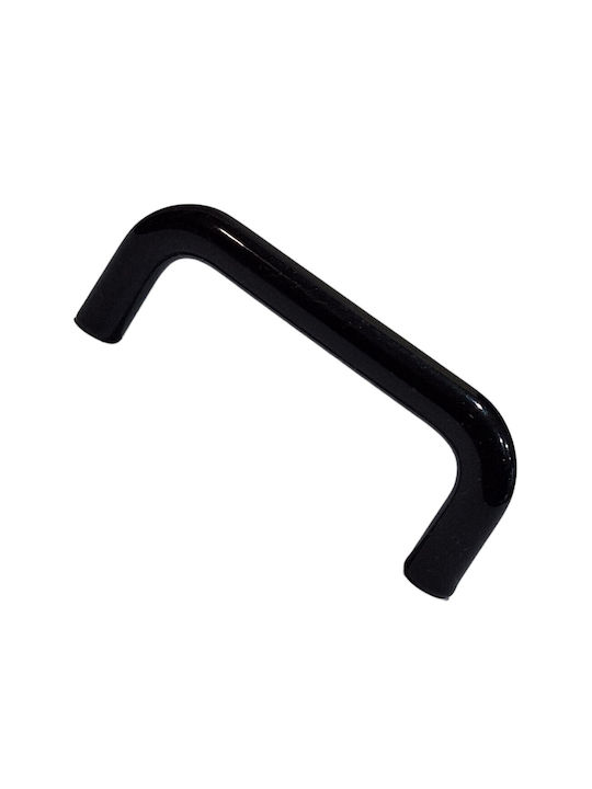 Italian Furniture Handle Eureka 11692-096-ino Black Matte Size 9.6cm