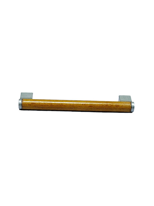 Wooden Italian Furniture Handle Eureka 11678-128-10c Size 12.8cm Zamak Wood