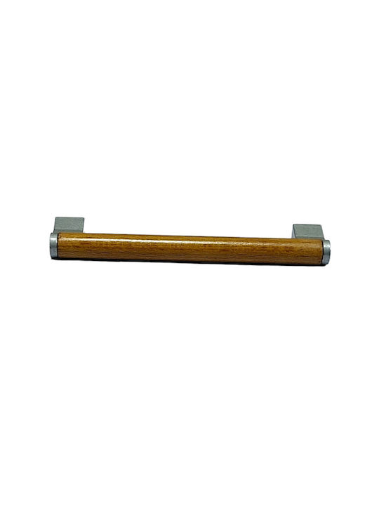 Wooden Italian Furniture Handle Eureka 11677-096-10c Size 9.6cm Zamak Wood