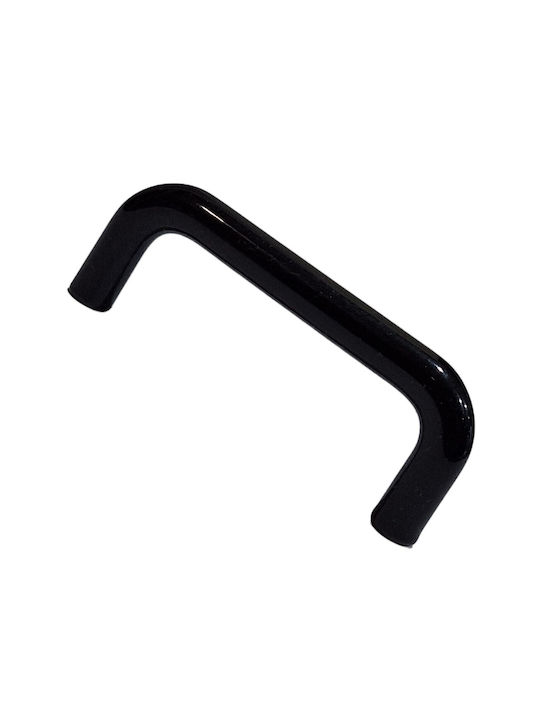Italian Furniture Handle Eureka 11692-096-ino Black Matte Size 9.6cm