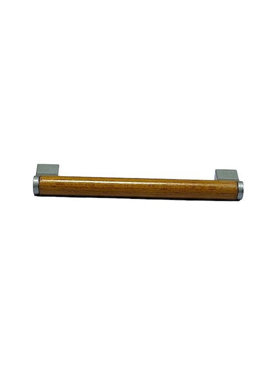 Wooden Italian Furniture Handle Eureka 11677-096-10c Size 9.6cm Zamak Wood