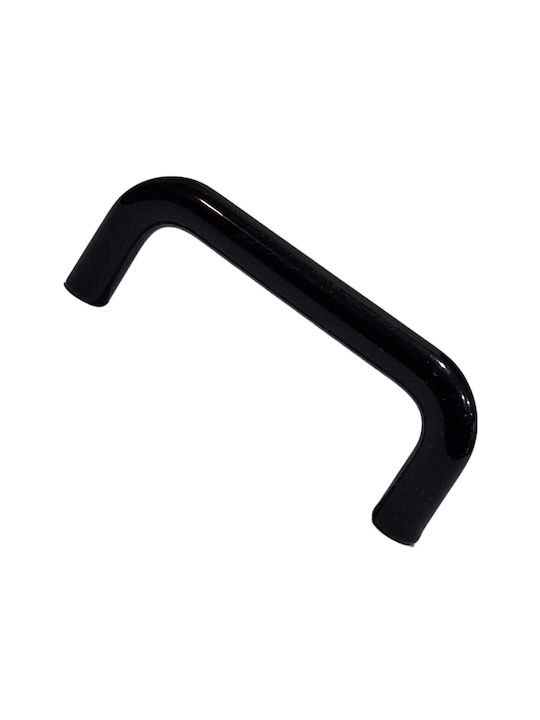 Italian Furniture Handle Eureka 11692-096-ino Black Matte Size 9.6cm