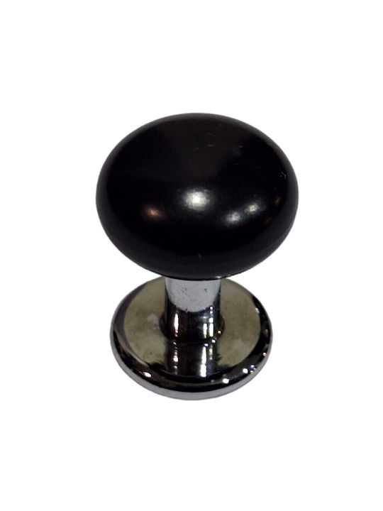 Italian Furniture Knob Eureka 11701-000-acc1 Black Chrome Glossy Ø16