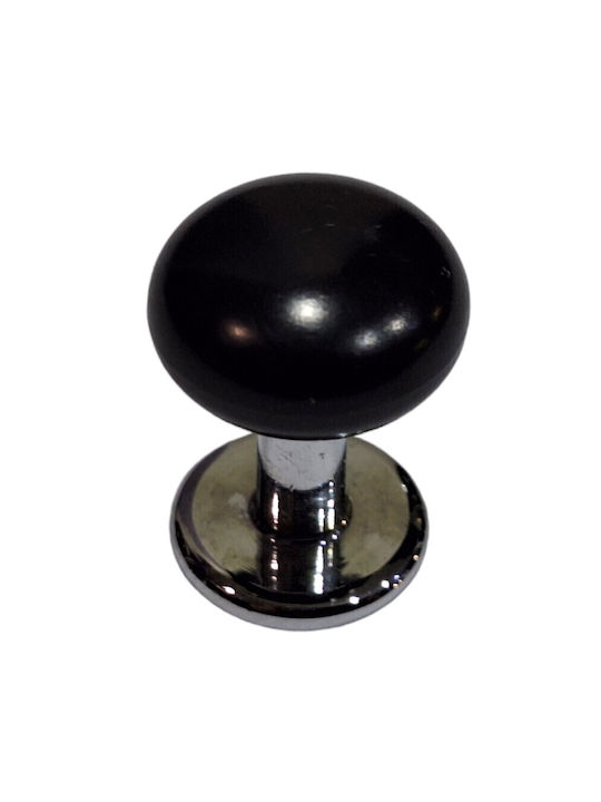 Italian Furniture Knob Eureka 11701-000-acc1 Black Chrome Glossy Ø16