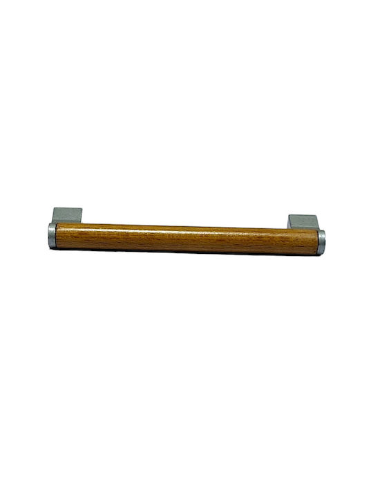 Wooden Italian Furniture Handle Eureka 11677-096-10c Size 9.6cm Zamak Wood
