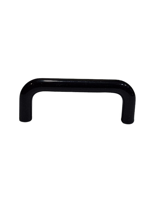 Italian Furniture Handle Eureka 11692-096-ino Black Matte Size 9.6cm