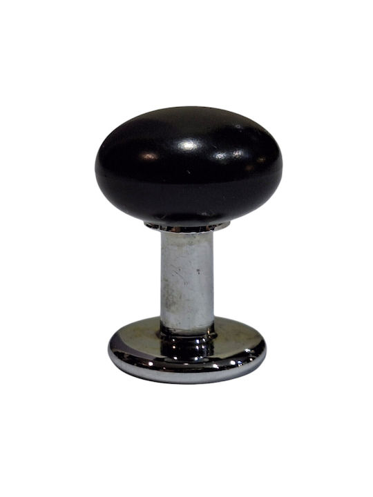 Italian Furniture Knob Eureka 11701-000-acc1 Black Chrome Glossy Ø16
